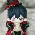 thumbnail image 3 of Muñeco de peluche de mayordomo negro de 20 cm, muñeco de anime de Ciel Kawaii para cosplay, conjunto de orejas y cola con esqueleto, sin atributos, juguetes de adorno suave, 3 of 4