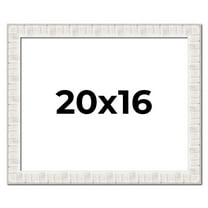 20x16 Frame White Sonoma Rustic Wood Picture Frame | 1.5 Inch Moulding Width | Complete with UV
