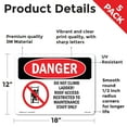 thumbnail image 2 of Do Not Climb Ladder Roof Access OSHA Danger Vinyl Decal Label 18 Inch x 12 Inch - 5 Pack, 2 of 6