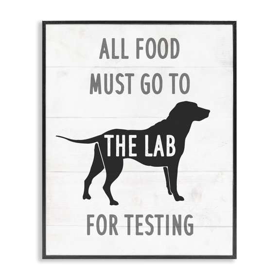 Stupell Industries Mid-Century Kitchen All Food to the Lab Black Framed Giclee Art, 11 x 14, by Lil' Rue