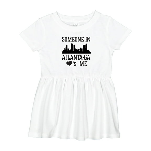 Inktastic Atlanta Georgia Someone Loves Me Skyline Girls Baby Dress