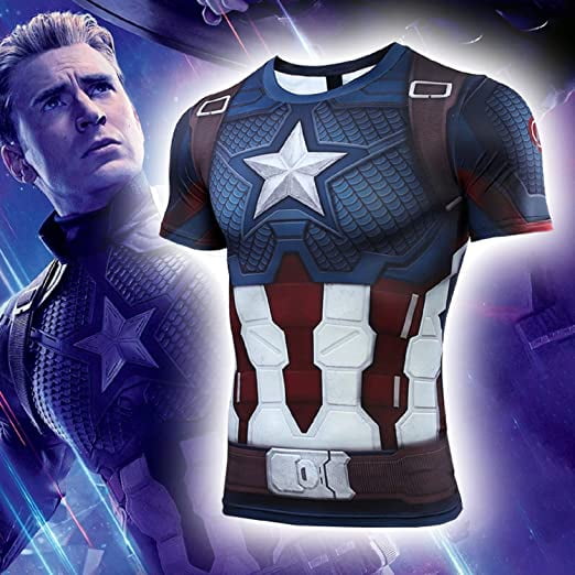 Captain america compression t shirt sale