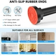 thumbnail image 3 of Shower Curtain Rod 27-79 Inches, Adjustable Tension Shower Rod No Drilling, No Slip, Spring Tension Curtain Rod for Bathroom Kitchen Closet Windows - Black, 3 of 7