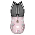 thumbnail image 5 of Hello Kitty Women's One Piece Swimsuit High Neck Tummy Control Swimwear Bathing Suit, 5 of 7