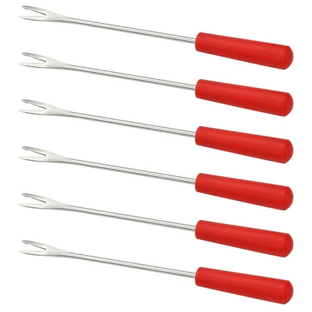 

NUOLUX 6Pcs Chocolate Dipping Tool Cheese Melting Forks Portable BBQ Forks Corn Skewers Grill Tools