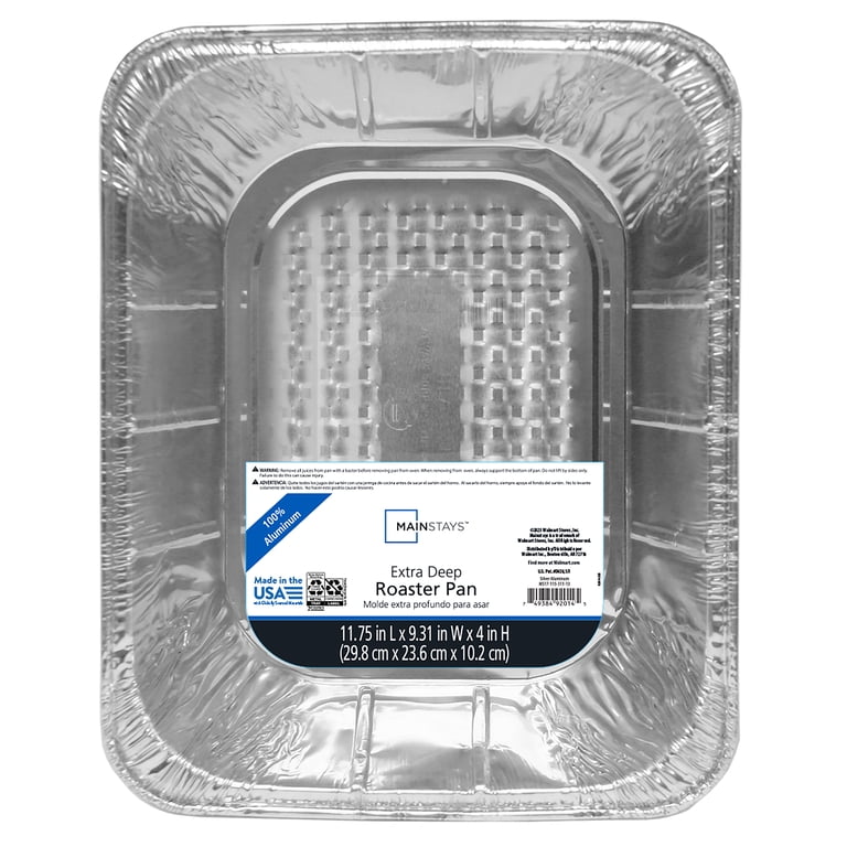 Mainstays Extra Deep Aluminum Roaster Pan 11.75" x 9.31" photo 6