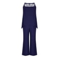 thumbnail image 5 of cfhntfmh Summer Outfits for Women 2 Piece Loungewear Sets Mesh Strap Sleeveless Trendy Tops Elegant Loose Long Pants, 5 of 6
