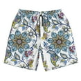 thumbnail image 4 of Bixox Men's Flowers and Butterflies printing Casual Classic Fit Short Summer Beach Shorts, 4 of 6