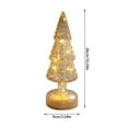 thumbnail image 3 of 2pcs LED Glass Christmas Tree with Lights, Battery Operated Tabletop Decor, Frosted Glass Holiday Centerpiece for Mantel, Window, Fireplace, and Indoor Home Christmas Decorations, 3 of 6