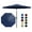 Navy blue, variant on 10 Ft Patio Market Umbrella, 8 Sturdy Ribs Table Umbrella with Crank Lift & Push Button Tilt for Pool Yard Garden