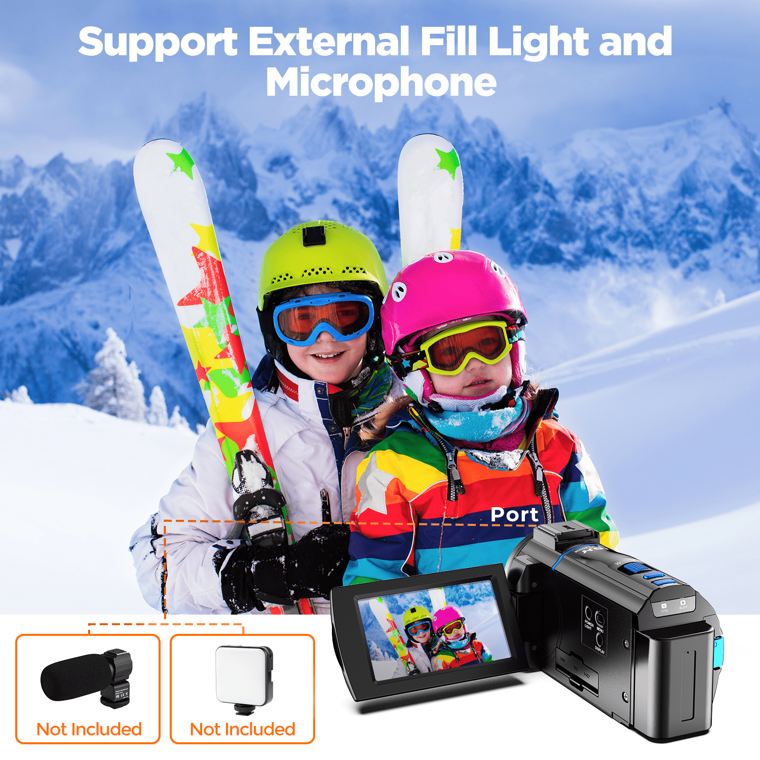 Campark 4K Video Camera Camcorder 48MP Vlogging Camera for YouTube with IR Night Vision 16X Digital Zoom 3.0" Touch Screen