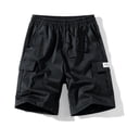 thumbnail image 4 of Nestiefly Mens Cargo Cotton Chino Shorts Elastic Waist Drawstring Casual Work Shorts Summer Lightweight Hiking Outdoor Shorts with Multi Pockets 2026 Black S, 4 of 4