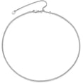 thumbnail image 6 of Avariah Diamonds 14K Yellow Gold White w/Rhodium Reversible Adj. Omega Necklace - 16"- Made In Italy Chain, 6 of 9