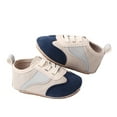 thumbnail image 5 of nvzhuang Baby Girls Boys Canvas Shoes, Non-slip Contrast Color Tie-up Indoor Outdoor Toddler Shoes, 5 of 7