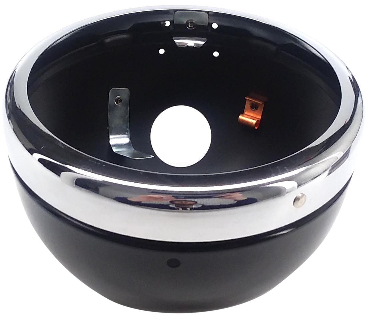 Emgo 5 3 4 Lucas Style Side Mount Headlight Shell Black 66 Walmart Com