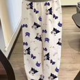 thumbnail image 1 of Pantalones de dormir de algodón de nube para mujer, novedad de verano, estilo bonito de dibujos animados, pantalones sueltos para caminar, ropa para el hogar, usable al aire libre, 1 of 5