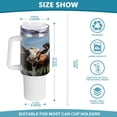 thumbnail image 3 of SKYSONIC 40 oz Three Cows Tumbler with Handle and Straw Lid, Insulated Cup Reusable Stainless Steel Water Bottle Travel Mug, 3 of 7