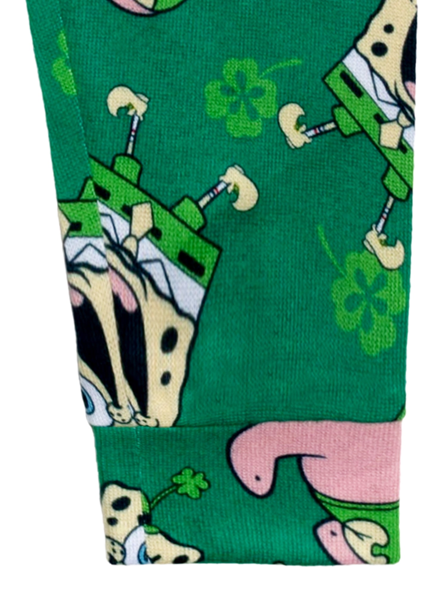 SpongeBob SquarePants St.Patricks Day 2-Piece Long Sleeve and Pant Snug Fit Pajama Set, Sizes 4-10