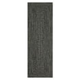 thumbnail image 2 of GlowSol 2' x 6' Runner Rug Modern Braided Print Rugs Non-Slip Low Pile Bedroom Runner Rug Washable Floor Mat for Kitchen Hallway, Gray Brown, 2 of 8