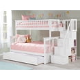 thumbnail image 3 of Columbia Staircase Bunk Bed Twin over Full with Twin Size Urban Trundle Bed in White, 3 of 6