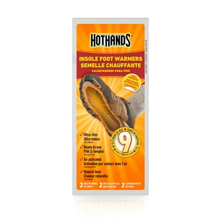 Hot Hands Foot Insole Warmers, 1- Pair Pack, Fabric Pouch