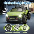 thumbnail image 4 of 12V Ride on Toys, Licensed Volkswagen Beetle Powered Ride on Cars with Remote Control, Bluetooth, Music, USB Ports, LED Lights, 4 Wheels Suspension, Electric Car for Kids Boys Girls Ages 2-5, Green, 4 of 9