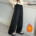 thumbnail image 5 of Winter Girls Flared Pants With Thickened Warm Wide Leg Trousers Comfortable Straight Cut Casual Outfit For Cold Weather, 5 of 6