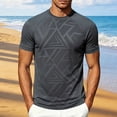 thumbnail image 5 of Men's Athletic Crew Neck T-Shirt - Lightweight Breathable Workout Tees for Gym Running, Training and Urban Sports Size 3XL Dark Gray, 5 of 5