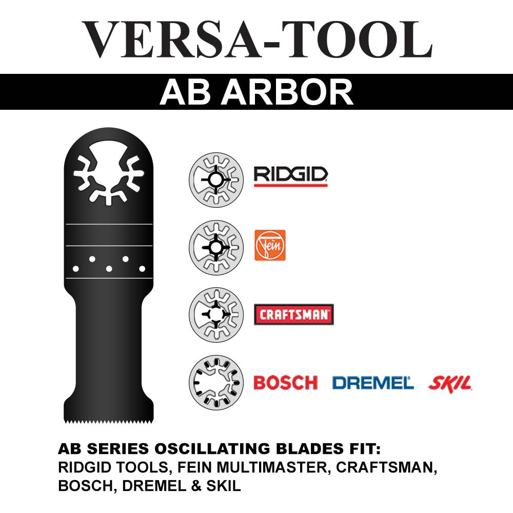 Versa Tool AB25J 80mm HSS Semi-Circular Multi-Tool Saw Blades 25/Pk, 9mm Offset Mount Fits Fein Multimaster, Dremel, Bosch, Craftsman, Ridgid Oscillating Tools