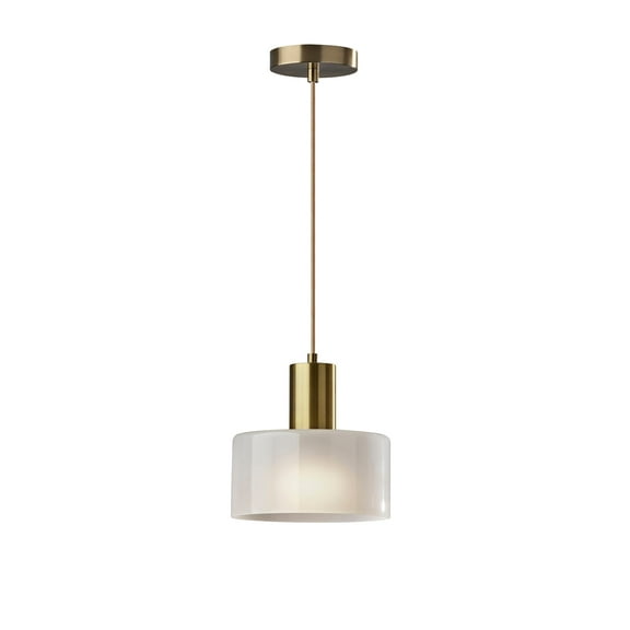 Adesso 9.25" Rhodes Pendant, Antique Brass