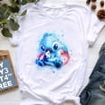 thumbnail image 1 of Kawaii Disney Lilo Stitch T Shirt Women Summer Tops Cartoon Stitch Heart Graphic Tees Cute Disney Anime T-shirt Female TshirtM Gao Jinjia LED, 1 of 2