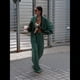 thumbnail image 5 of Conjuntos de Dos Piezas para Mujer, Cárdigan de Color Liso Moderno, Chaqueta de Larga y Pantalones de Pierna , Trajes Deportivos. Verde S, 5 of 10