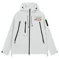 thumbnail image 6 of EchfiProm Windbreaker Jackets for Women Zip-up White Streetwear Lightweight Hooded Waterproof Coat, 6 of 7