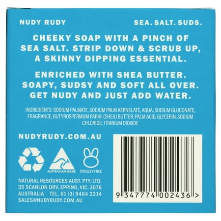 Nudy Rudy - Bar Soap- Sea Salt Suds - White