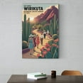 thumbnail image 6 of Retro Vintage Travel Poster Wall Art Wirikuta Botanical Cactus Garden Los Cabos Mexico Mountain Desert Scenic Print Canvas Poster, 6 of 8