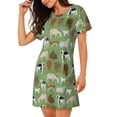 thumbnail image 2 of Easygdp Cows And Calves Camisón de manga corta para mujer, informal, estampado, 2 of 6