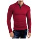thumbnail image 2 of Nuevas camisetas de algodón de gran oferta para hombre, camisetas de manga larga de color liso con cuello vuelto, 2 of 5