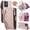 Rose Gold, variant on For Motorola Moto G Play 5G 2026 RFID Blocking Wallet Case, Crossbody Purse Phone Case with 9 Card Slots, Zipper Pocket & Detachable Strap,Rose Gold,For Moto G Play 5G 2026