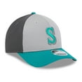thumbnail image 3 of Men's New Era  Gray/Aqua Seattle Mariners 2025 Batting Practice 9FORTY M-Crown Adjustable Hat, 3 of 6
