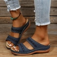 thumbnail image 4 of KAQ Sandals for Women Wedge Shoes Slip On Wide Width Sandals for Women Orthopedic Sandals for Women Arch Support Slides Sandals Comfortable Lightweig, 4 of 8