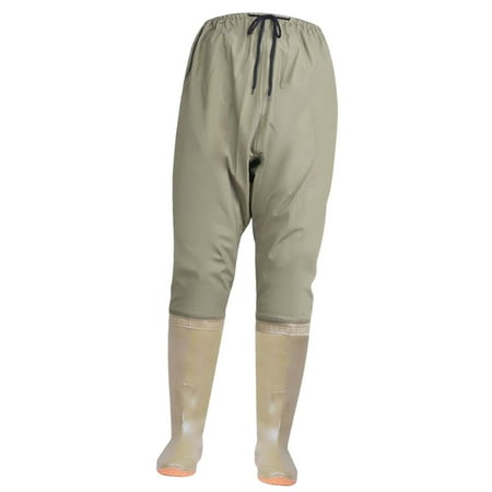 simhoa Men Waist Waders Wading Pants Accessories Lightweight PVC Supplies Fishing Waders with Boots for Fishing Gardening Outdoor 44