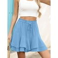 thumbnail image 3 of Cueply Flowy Shorts for Women Mini Tennis Skirt Ruffle Tiered Skorts Running Workout Sports Shorts, 3 of 6