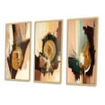 thumbnail image 3 of Designart "Infinite Possibilities in Terra Rosa's Realm II" Abstract Framed Wall Art Set Of 3 - Brown Modern Frame Canvas Set For Living Room Decor, 3 of 6