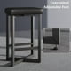 thumbnail image 2 of Historyli Juego de 2 taburetes de bar tapizados de 24.6" con altura de mostrador,estructura de metal y reposapiés. Modernos taburetes de cocina sin respaldo de cuero sintético para comedor, 2 of 7