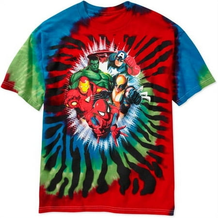 Marvel - Men's Hero Tie Dye Short-sleeve