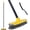 Yellow, variant on Deck Brush with Long Handle, Floor Scrub Broom for Shower, 50'' Outdoor  for Carpet, Boat, Patio, Garage, Concrete Cleaning