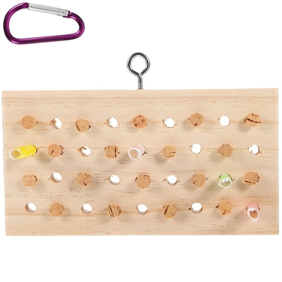 Bird Wooden Keyboard Toy Parrot Foraging Training Toy Wooden Bird Shredding Toy Bird Supply