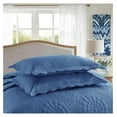 thumbnail image 6 of 3-Piece 100% Cotton Oversized Bedspread Lightweight Quilt Coverlet Embroidery Farmhouse Bedding Set (Tf Midtone Blue, Oversized Queen (100"x106")), 6 of 8