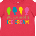thumbnail image 4 of Inktastic All You Need Is Ice Cream - Blue Pink Yellow Green Boys or Girls Toddler T-Shirt, 4 of 5