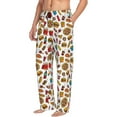 thumbnail image 2 of Uemuo Hot Dog Pizza Pattern Men's Wide Leg Palazzo Lounge Pants with Pockets Light Weight Loose Comfy Casual Pajama Pants-X-Large, 2 of 9